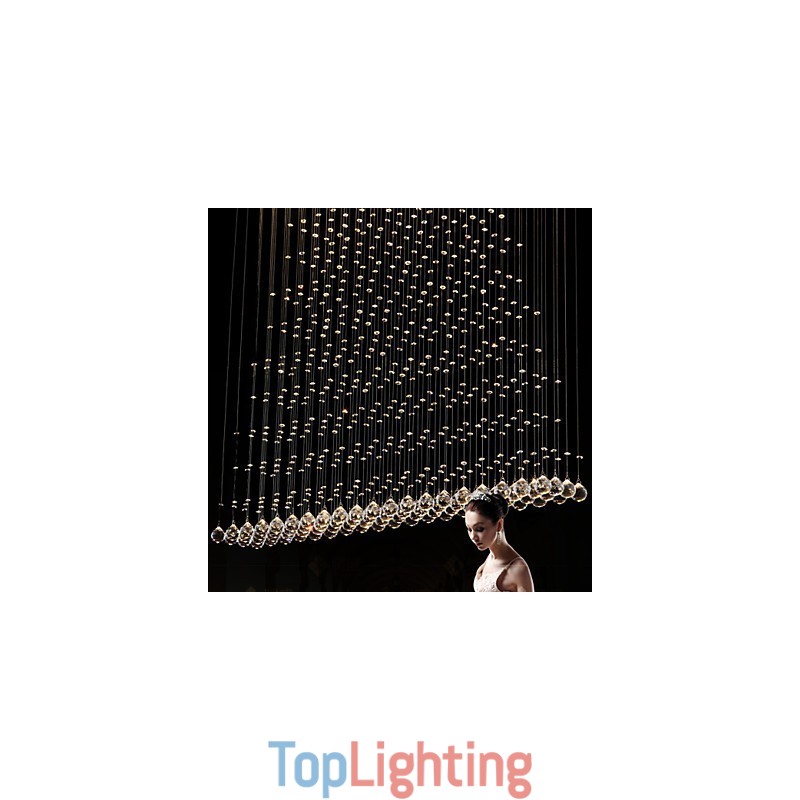 K9 Crystal Pendant Lamp Hanging Wire Chandelier Lighting Ceiling Light Indoor Café