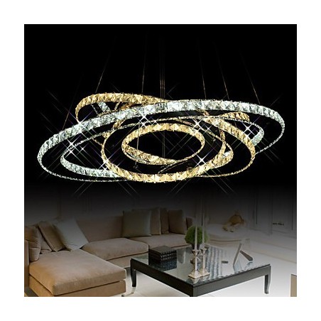 Crystal Pendant Lighting Ceiling Chandelier Light Fixtures with Warm and Cool White 3 rings Crystal Pendant Lighting Ceiling Chandelier Light Fixtures with Warm and Cool White 3 rings