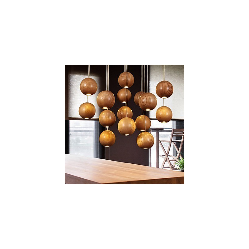 Pendant Lights Mini Style Lantern Wood Bamboo