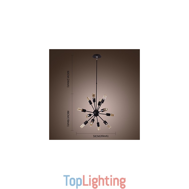 Avant Garde Iron Chandelier with 12 Lights