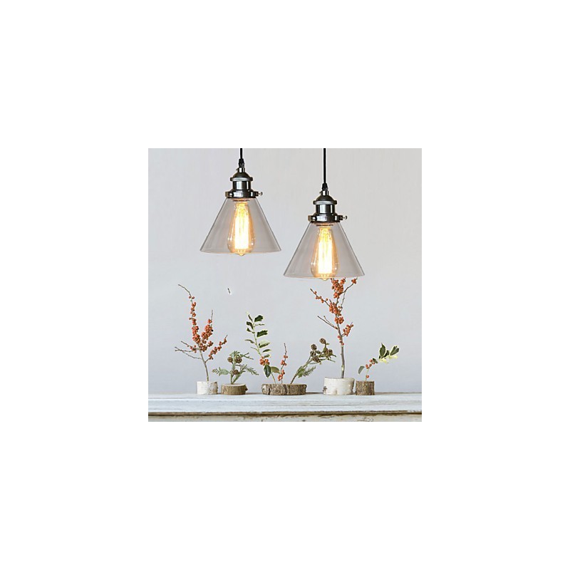 Traditional Classic Vintage Retro Country Globe Pendant Light