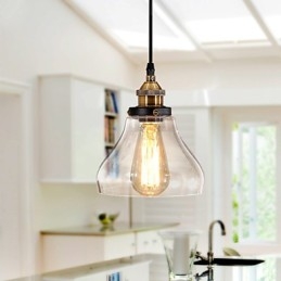 Traditional Classic Vintage Retro Country Globe Pendant Light
