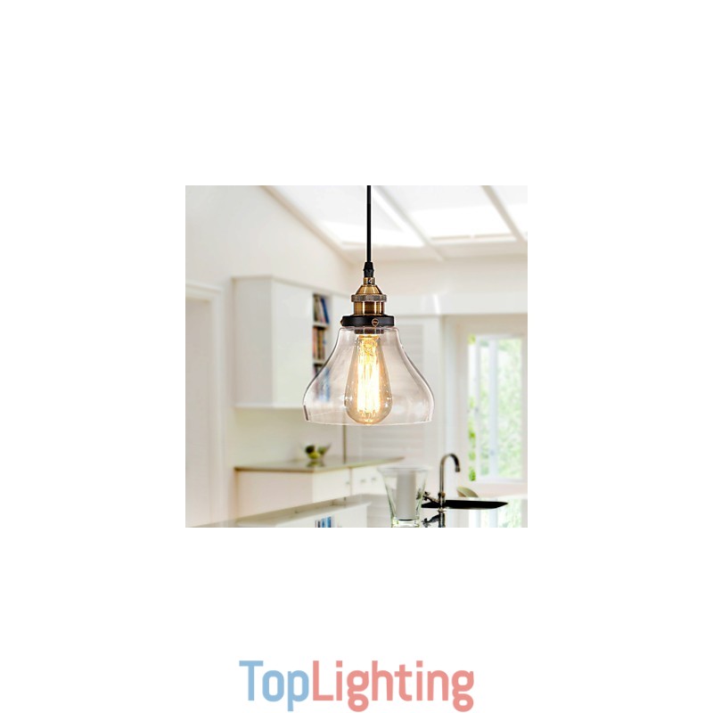 Traditional Classic Vintage Retro Country Globe Pendant Light
