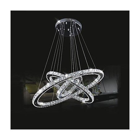 Dimmable Circular Pendant Chandelier Lighting Fixtures with K9 Crystal Warm and Cool White with Remote Control Dimmable Circular Pendant Chandelier Lighting Fixtures with K9 Crystal Warm and Cool White with Remote Control