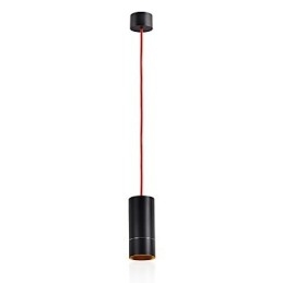 1 Light Mini Pendant light Black Anodized with Aluminium