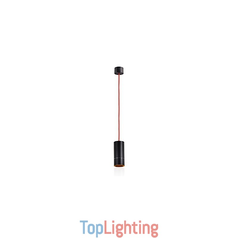 1 Light Mini Pendant light Black Anodized with Aluminium