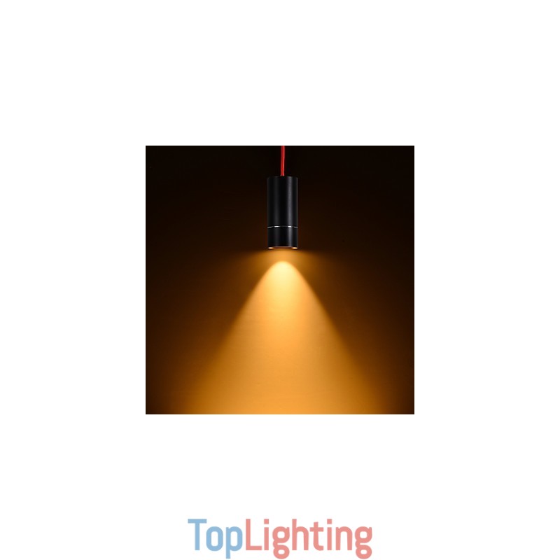 1 Light Mini Pendant light Black Anodized with Aluminium