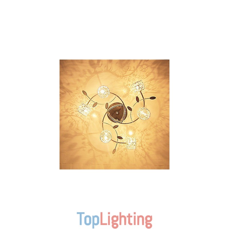 Modern Contemporary Crystal Electroplated Flush Mount