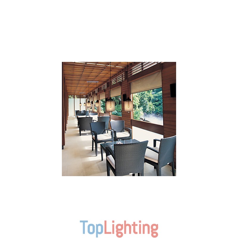 Modern Glass Pendant Light with 2 Lights in Transparent Bottle Design
