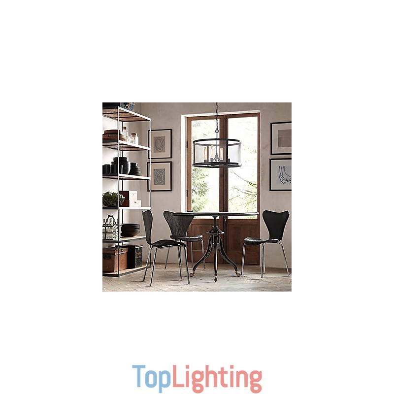 4 light Pendent Light with Transparent Shade