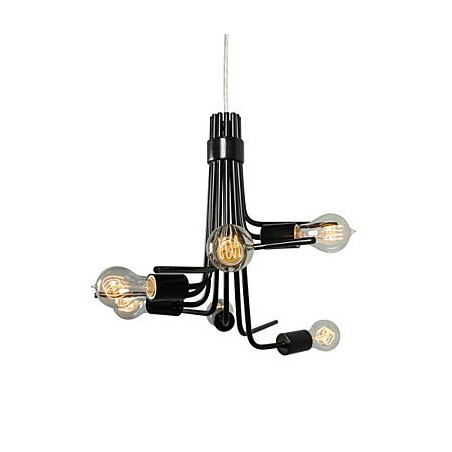 North American Style Modern Characteristic 6 Light Pendant In Black North American Style Modern Characteristic 6 Light Pendant In Black