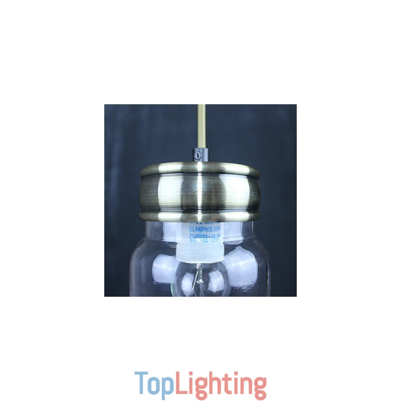 Country Electroplated Glass Pendant Light Garage