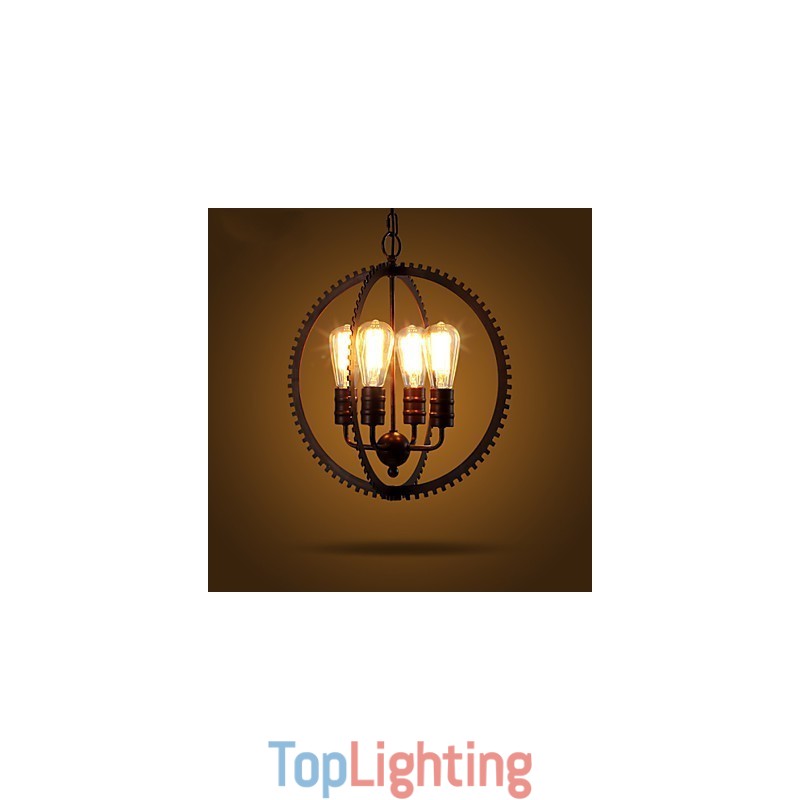 Creative Retro Pendant Lamps American country wrought iron Chandelier