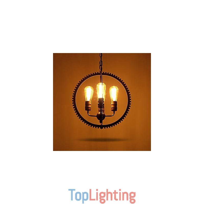 Creative Retro Pendant Lamps American country wrought iron Chandelier