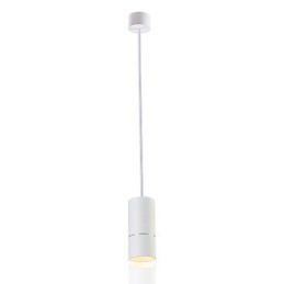 GE 05032 8W 136mm 1 Light Mini Pendant light Powdered White with Aluminium