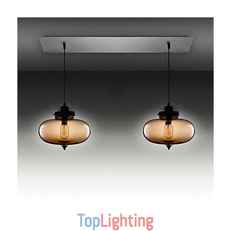 Modern Transparent Glass Pendant Light with 2 Lights in Bubble Design Modern Transparent Glass Pendant Light with 2 Lights in Bubble Design