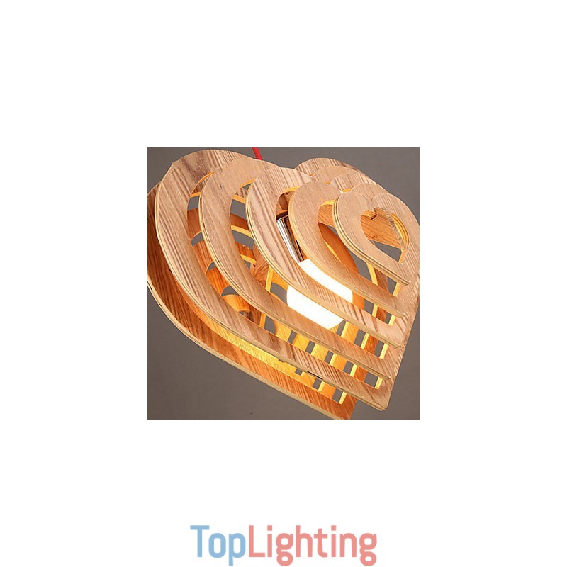 Chandelier Mini Style Lantern Wood Bamboo
