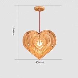 Chandelier Mini Style Lantern Wood Bamboo