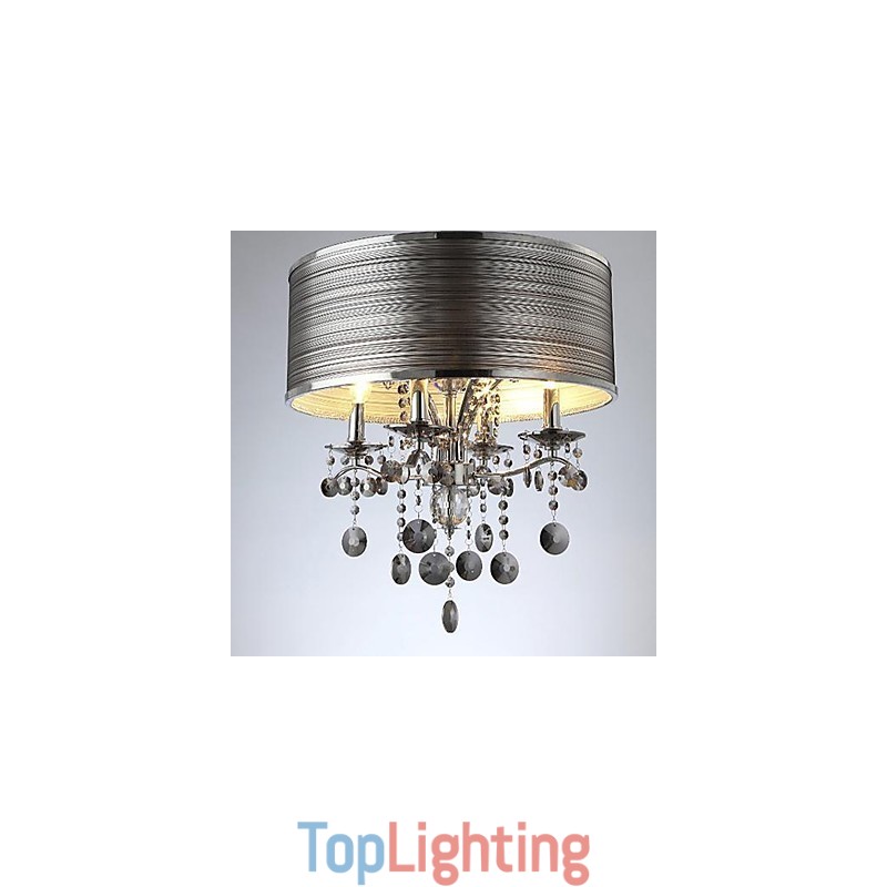 Modern Contemporary Crystal Metal Pendant Light