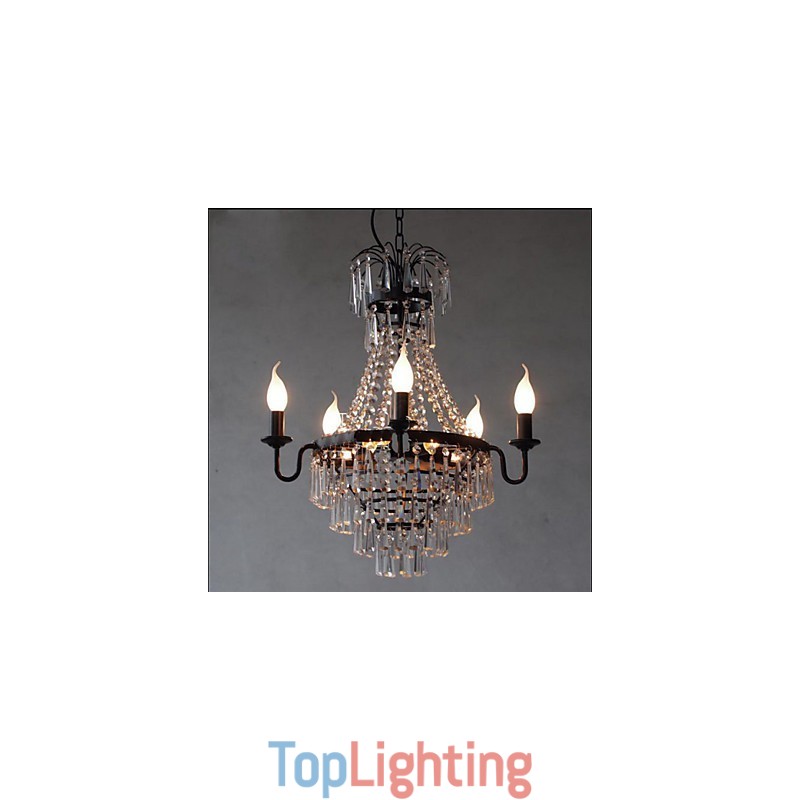 American Country Retro Candle Crystal Lamp