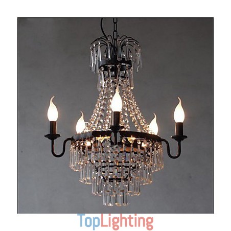 American Country Retro Candle Crystal Lamp American Country Retro Candle Crystal Lamp