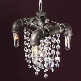 North American Style Characteristic 5 Light Pendant In Pipe Design
