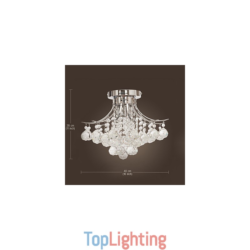 Chandelier Modern Crystal 3 Lights