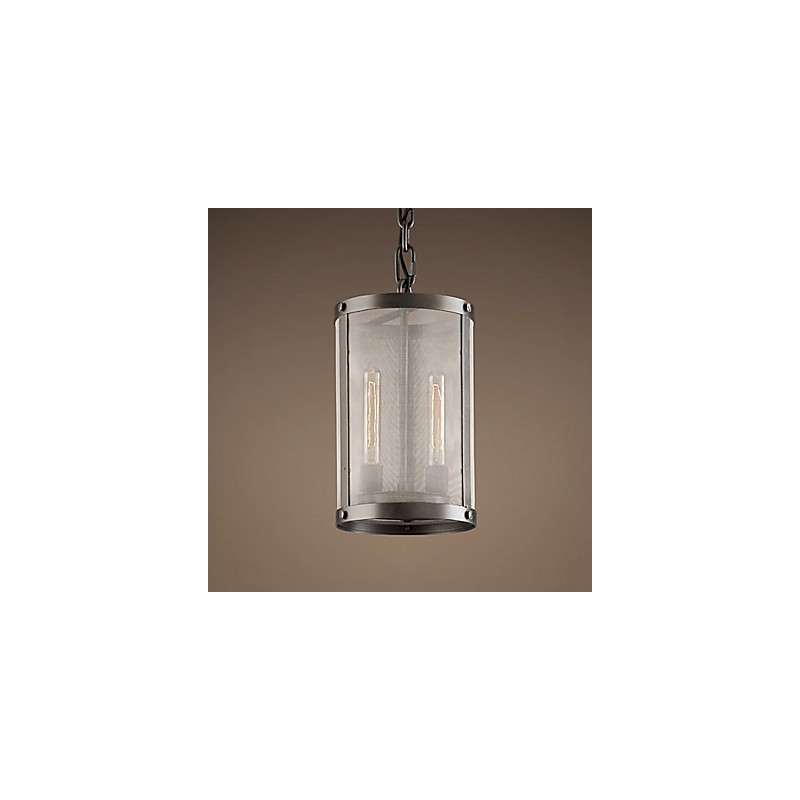 2 light Pendent Light with Transparent Shade