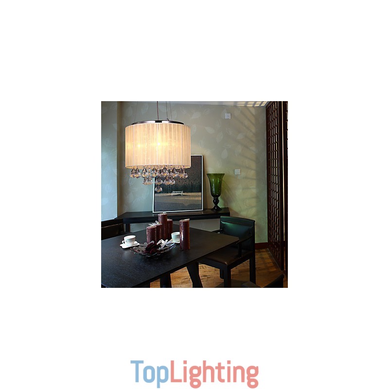 Elegant Crystal Pendant Light with 4 Lights