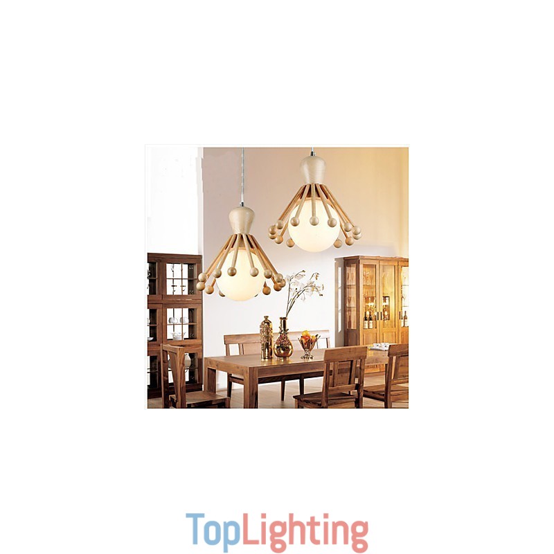 Garden Wooden Chandelier Simple Nordic Wood Chandelier 2