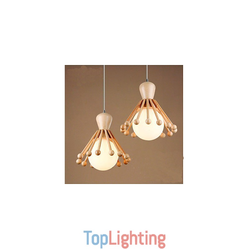 Garden Wooden Chandelier Simple Nordic Wood Chandelier 2