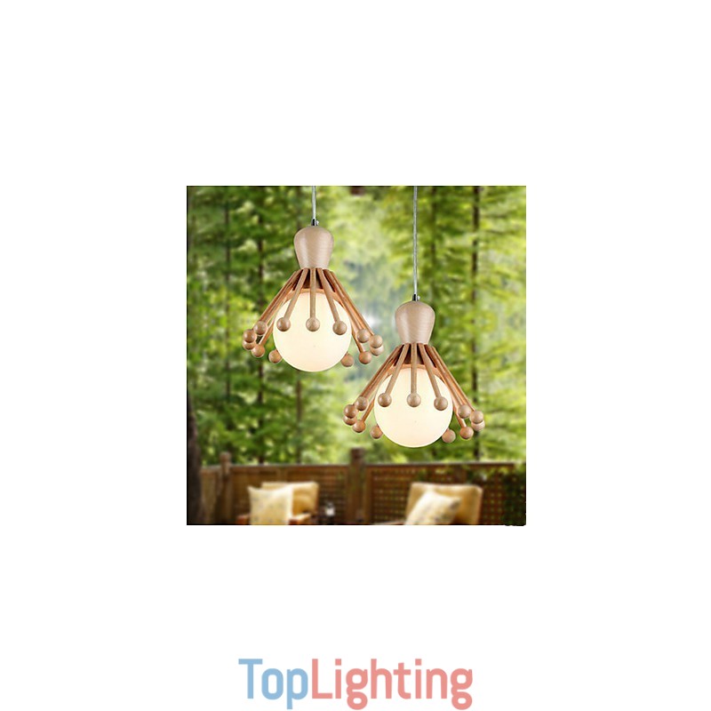 Garden Wooden Chandelier Simple Nordic Wood Chandelier 2
