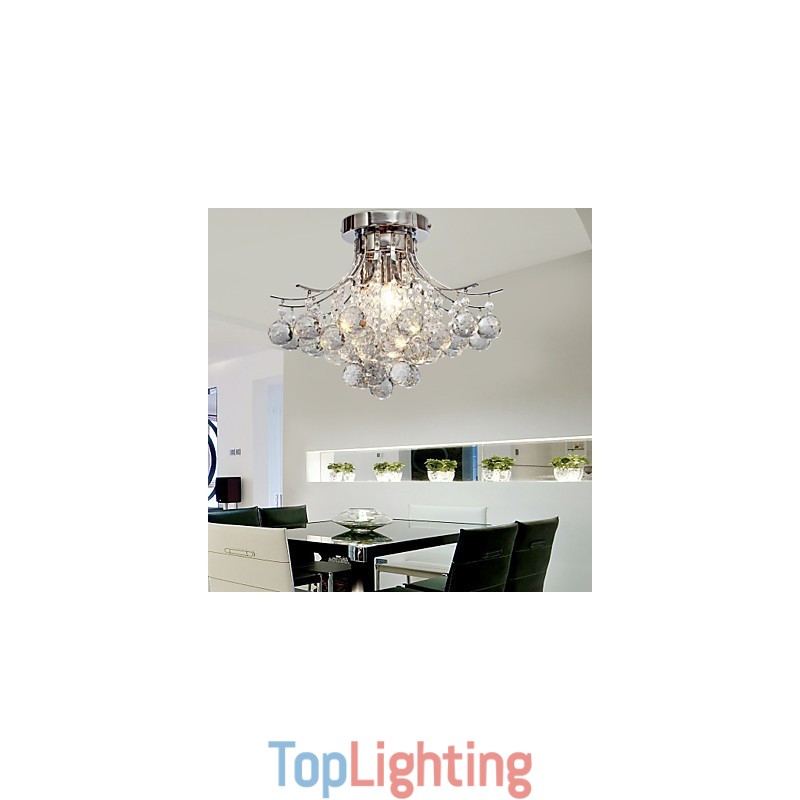 Chandelier Modern Crystal 3 Lights