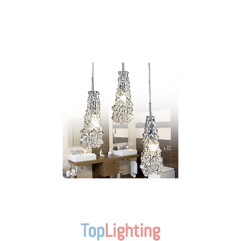 Tradition Classic Transparent glass 3 Light Chandelier