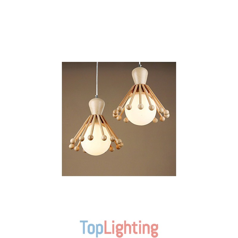 Garden Wooden Chandelier Simple Nordic Wood Chandelier 2