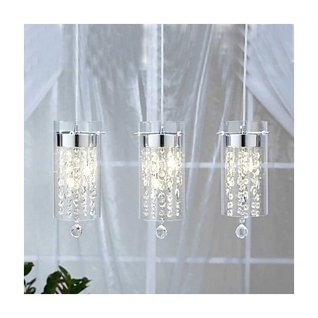 Artistic Crystal Pendant Light with Glass Shades G4 Bulb Base Artistic Crystal Pendant Light with Glass Shades G4 Bulb Base