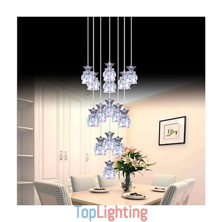 Restaurant 15 Head Of Modern Simple Crystal Pendant Pendant Restaurant 15 Head Of Modern Simple Crystal Pendant Pendant