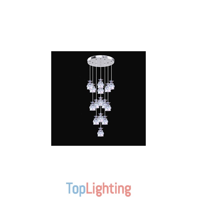 Restaurant 15 Head Of Modern Simple Crystal Pendant Pendant