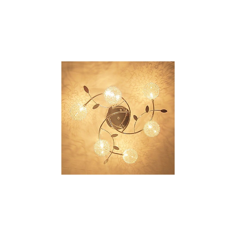 Modern Contemporary Crystal Electroplated Flush Mount