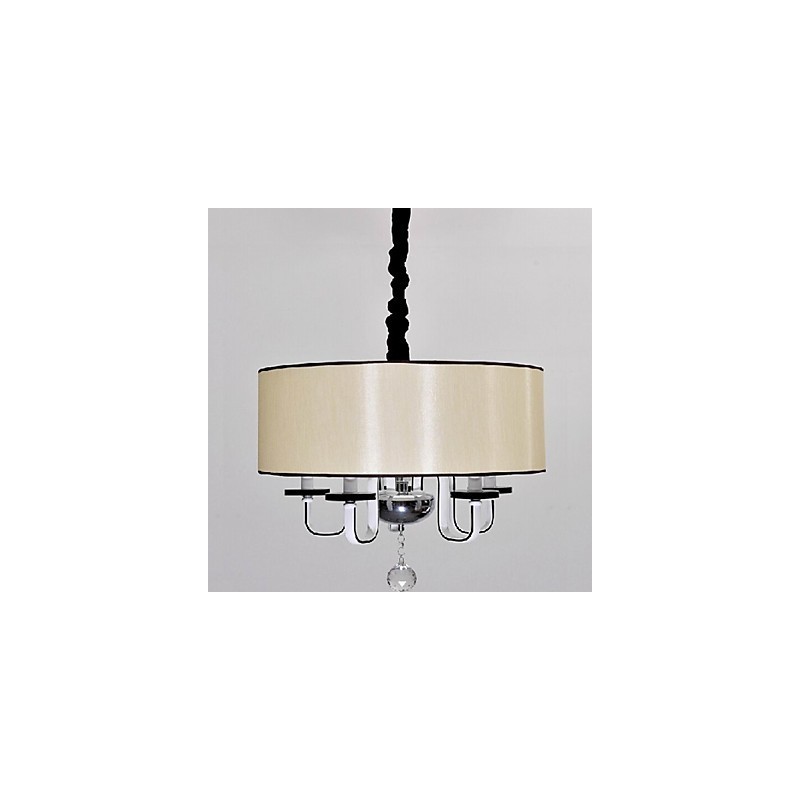 Modern Contemporary Crystal Chrome Metal Pendant Light