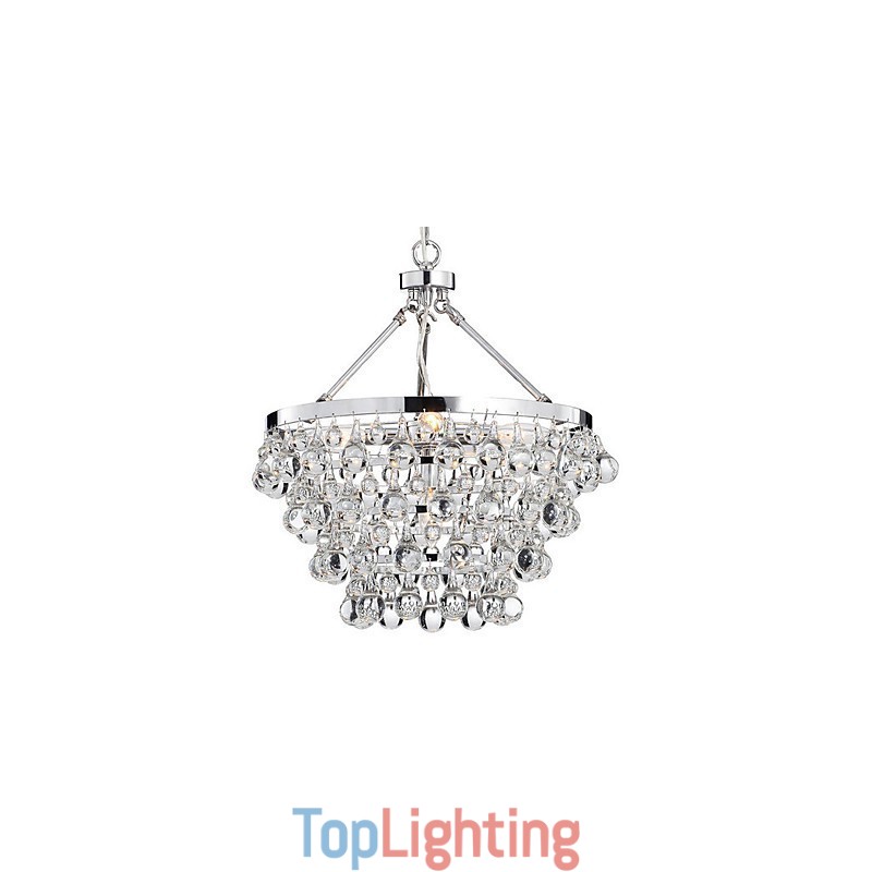 Traditional Classic Crystal Chrome Metal Chandelier