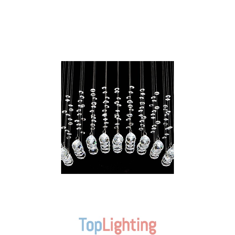 Traditional Classic Crystal Chrome Metal Flush Mount