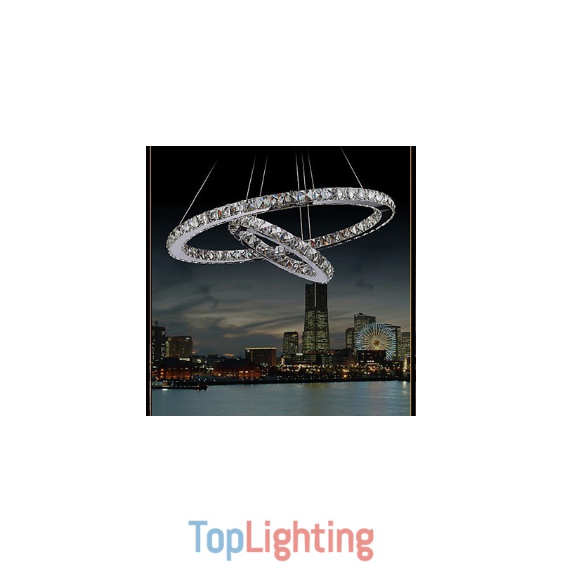 Hotel Pendant Light Crystal Chandelier Lighting Ceiling Lamps Fixtures with Warm and Cool White