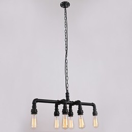 Water Pipe Retro Plating Light Painting Pendant