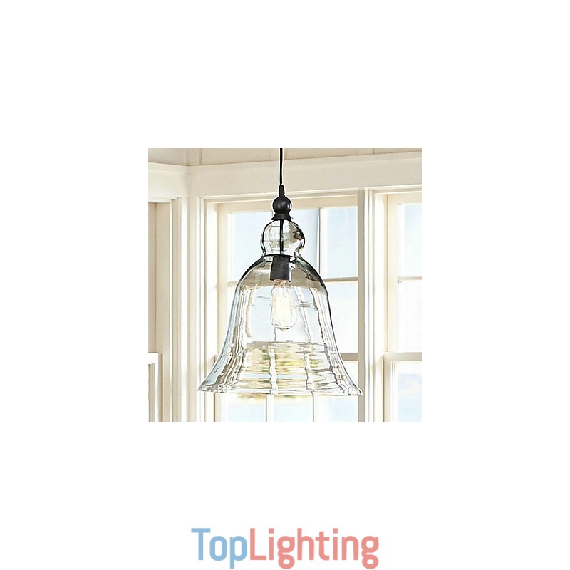 Country Mini Style Painting Glass Pendant Light