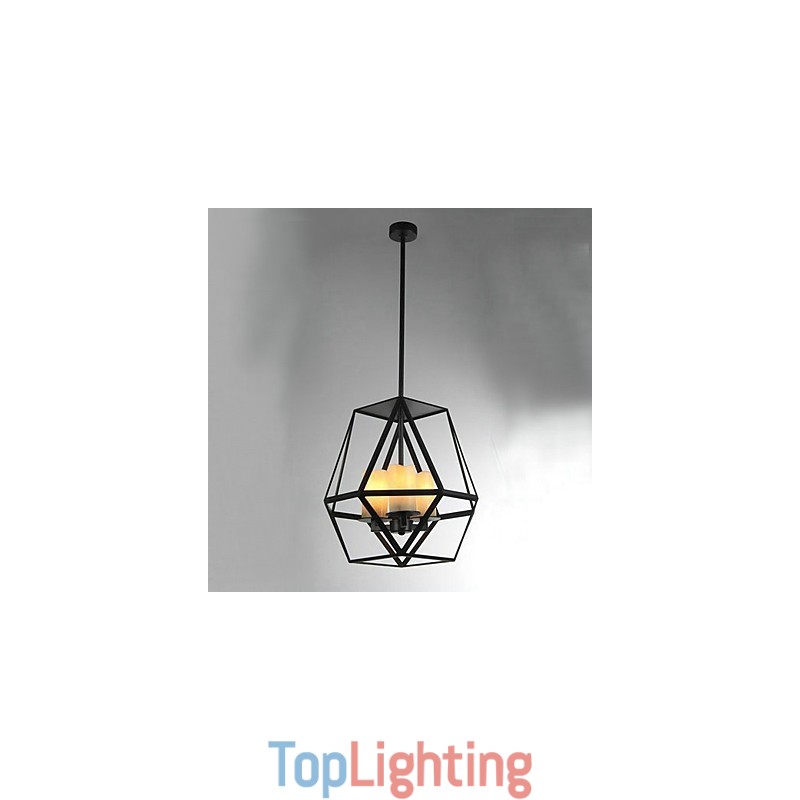 Country Mini Style Painting Metal Pendant Light