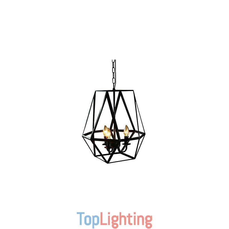 Country Mini Style Painting Metal Pendant Light