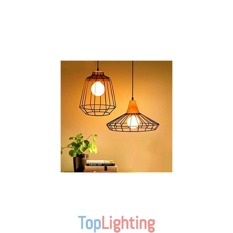 American Retro Birdcage Shape Iron Art Chandelier