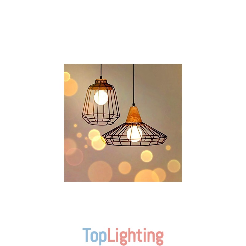 American Retro Birdcage Shape Iron Art Chandelier