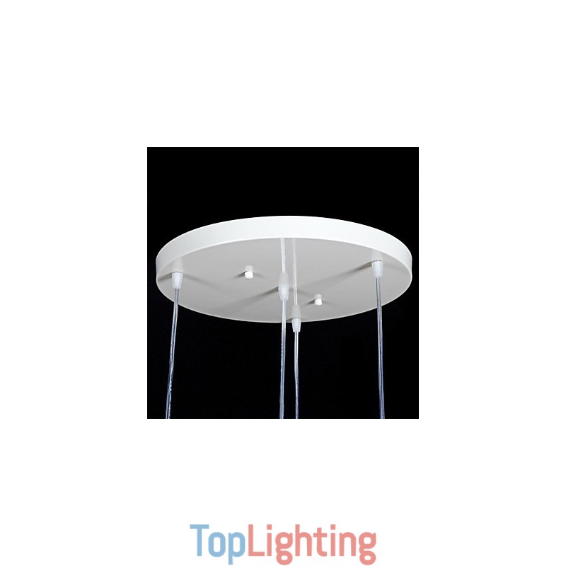 White Pendant Four Lights Pattern Glass Shade Hand Gilt European Retro Classic
